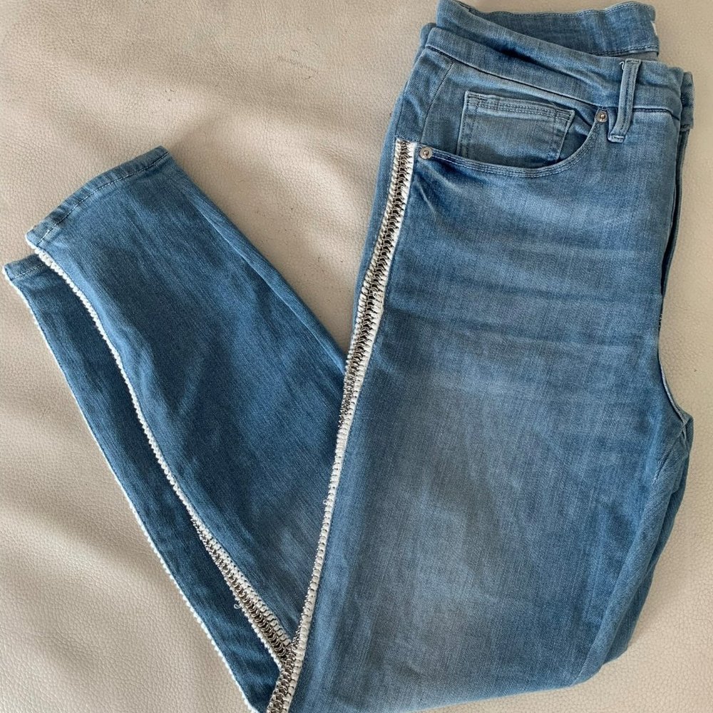 Good American Good Legs Chain - High Rise Crop Skinny Jeans Size 10